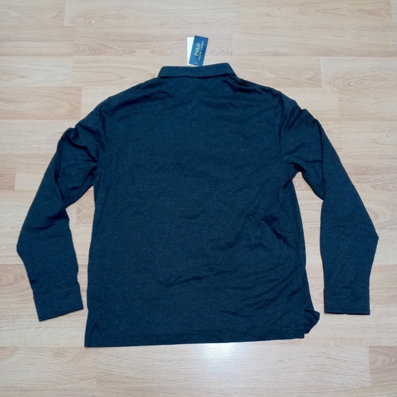 Polo Ralph Lauren Long Sleeve Cotton Polo Shirt Large NWT Gray Multi MSRP $125. - Picture 8 of 12